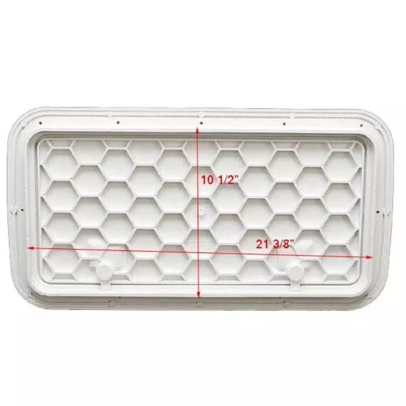 Tampa de Inspeção Jim Black Porta Fixa Em PVC Reforçado - 13x24 pol - Branca