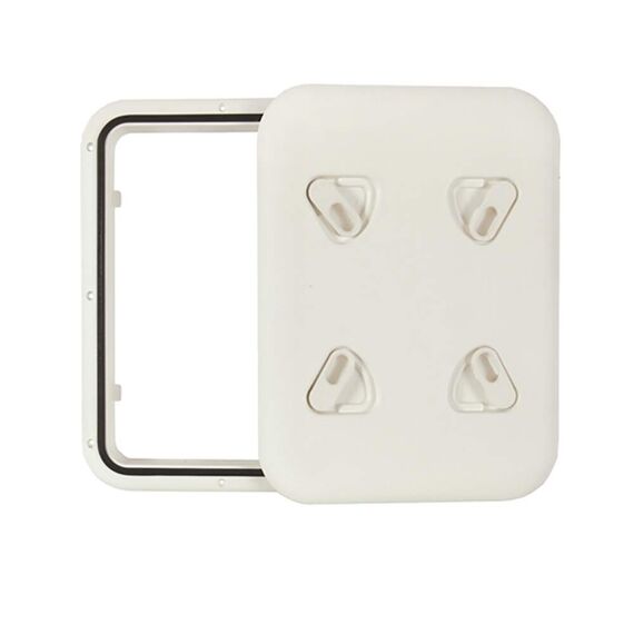 Tampa de Inspeção Jim Black Porta Removível Em PVC Reforçado - 11x19 pol - Branca