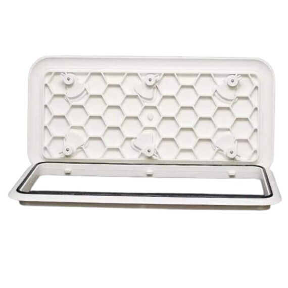 Tampa de Inspeção Jim Black Porta Removível Em PVC Reforçado - 11x23 pol - Branca