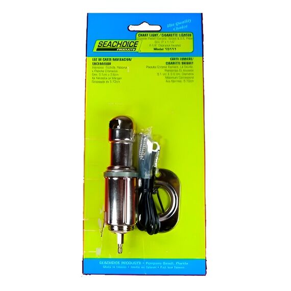 Tomada 12V + Luz de Carta de Navegação + Acendedor de Cigarro Em INOX