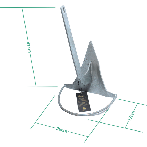Âncora em Aço Galvanizada a Fogo - Modelo: Rocna - Tam: 1,4kg