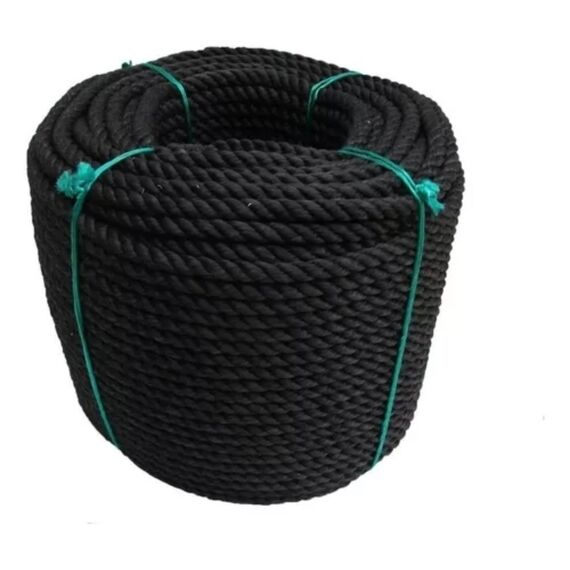 Cabo / Corda Torcido 3 Pernas PP/Polipropileno - 18 mm - Preto