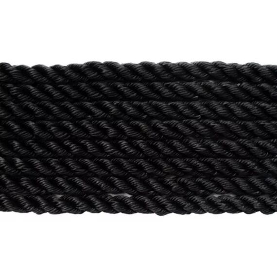 Cabo / Corda Torcido 3 Pernas PP/Polipropileno - 18 mm - Preto
