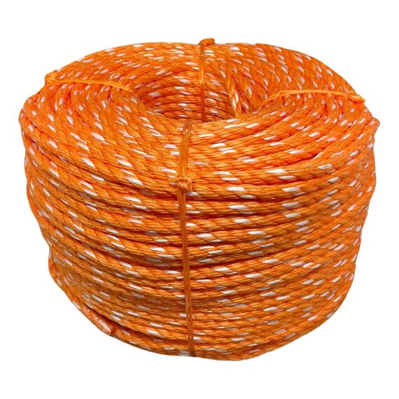 Cabo / Corda Torcido 3 Pernas PP/Polipropileno - LARANJA - 6 mm