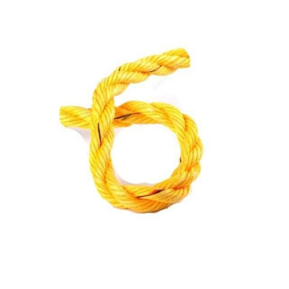 Cabo / Corda Torcido 3 Pernas Retinida - 6 mm - Amarelo - 15m