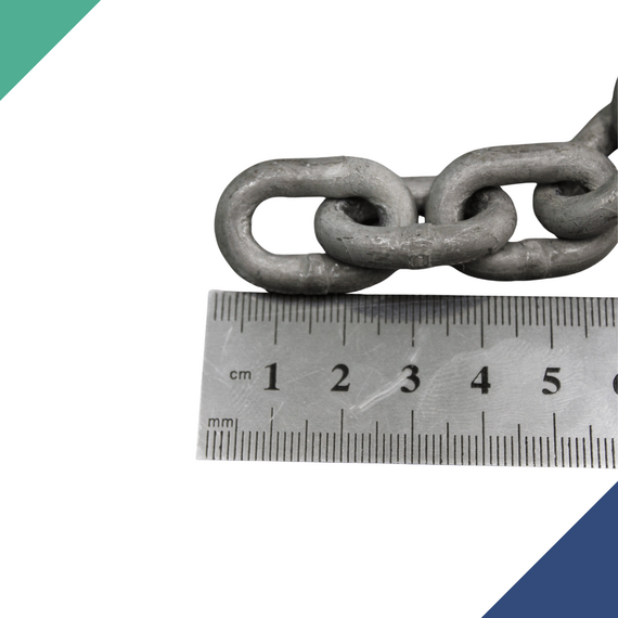 Corrente Galvanizada a Fogo - Calibrada - 6mm - Tam: 1 m