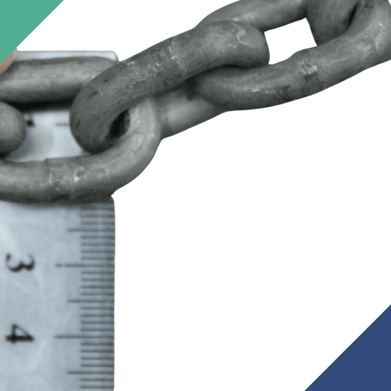 Corrente Galvanizada a Fogo - Calibrada - 6mm - Tam: 1 m