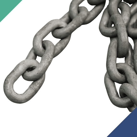 Corrente Galvanizada a Fogo - Calibrada - 6mm - Tam: 1 m