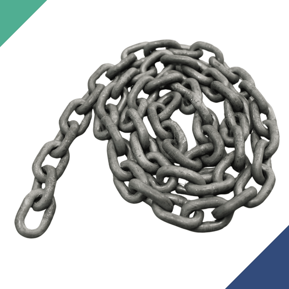 Corrente Galvanizada a Fogo - Calibrada - 6mm - Tam: 1 m