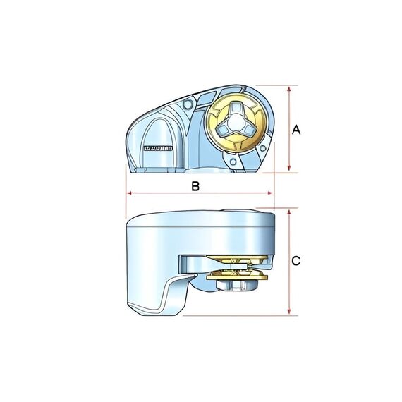 Guincho Elétrico Horizontal p/ Âncora Lewmar PS700 INOX - Corrente 6 e 7mm