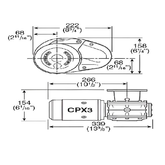 Guincho Elétrico p/ Âncora Lewmar CPX3 GO 1000w - Corrente 8mm