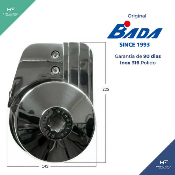 Guincho Elétrico em INOX p/ Âncora BADA - C1012 - Corrente 8mm - 1000W - PARA BARCOS DE 35 a 45 pés