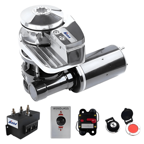 Guincho Elétrico p/ Âncora BADA - C912 - Corrente 6mm - 900W - PARA BARCOS DE 20 a 35 pés