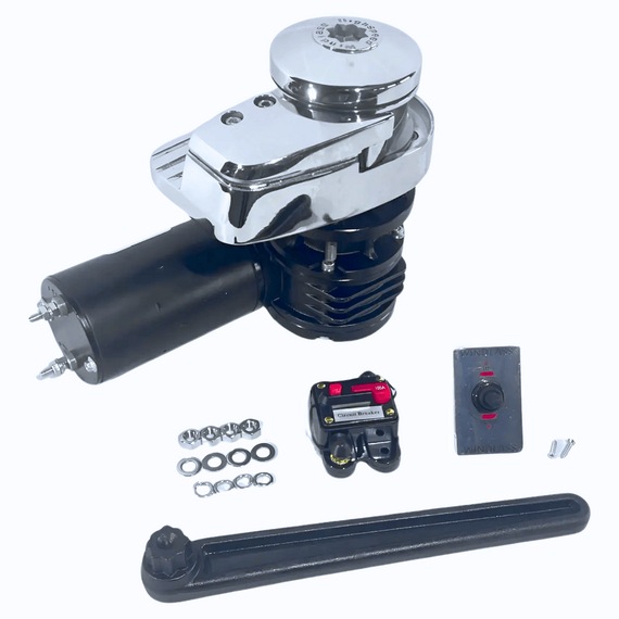 Guincho Elétrico em INOX Âncora BADA - C912 - Corrente 8mm - 900W - PARA BARCOS DE 20 a 35 pés