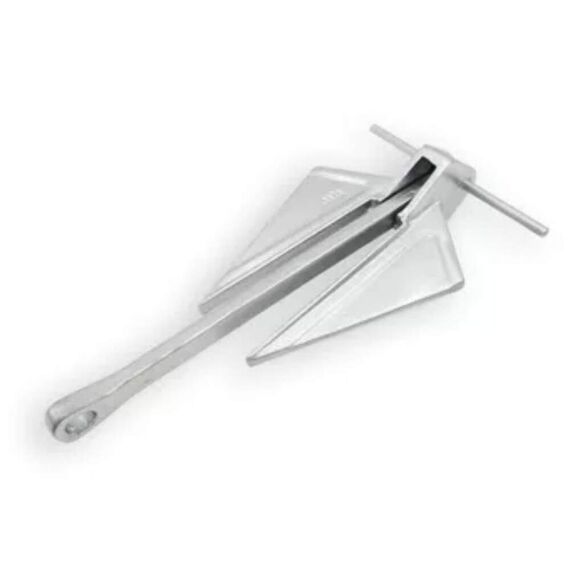 Kit Âncora Galvanizada a Fogo Danforth SB 7,0kg + Mosquetão Inox + Cabo 8mm 30m + Boia Isopor