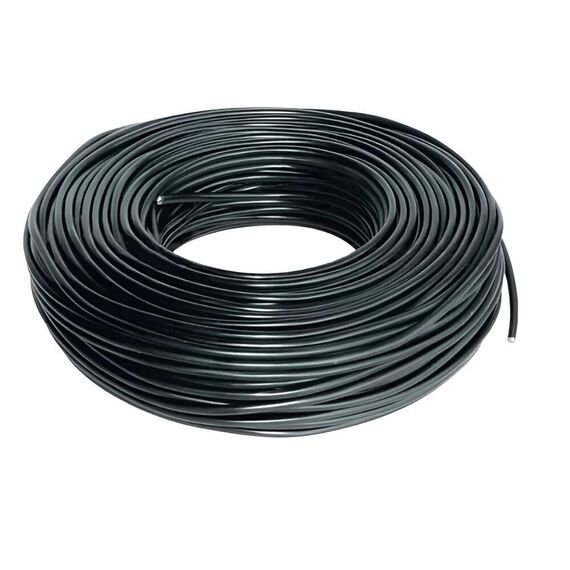 Rolo Cabo PP Cobre Flexível 4 Vias Capa Dupla - Preto - 4 x 1,00mm - 8m