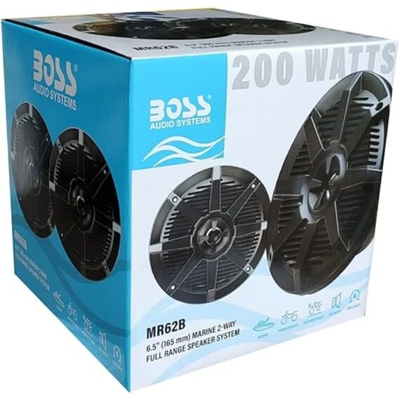 Alto-Falante Marinizado Boss Marine 6,5 polegadas - Preto - MR62B