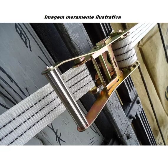 Cinta c/ Catraca p/ Amarração de Cargas em Poliester - 6,3 metros - 1800 Kgf