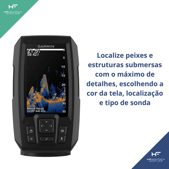 GPS e Sonar Fishfinder Garmin STRIKER 4cv VIVID (c/ Transducer GT20-TM) - 010-02550-01