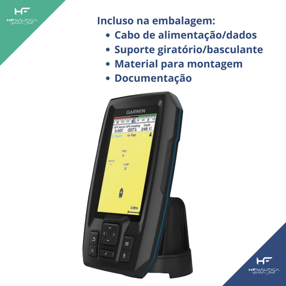 GPS e Sonar Fishfinder Garmin STRIKER 4cv VIVID (c/ Transducer GT20-TM) - 010-02550-01