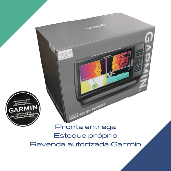 GPS e Sonar Fishfinder Garmin STRIKER 9sv VIVID (c/ Transducer GT52-TM) - 010-02554-01