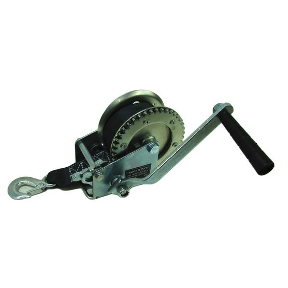 Guincho Manual p/ Carreta c/ Fita em Nylon - 1200 lb - Ruptura: 816kg - Gear Winch