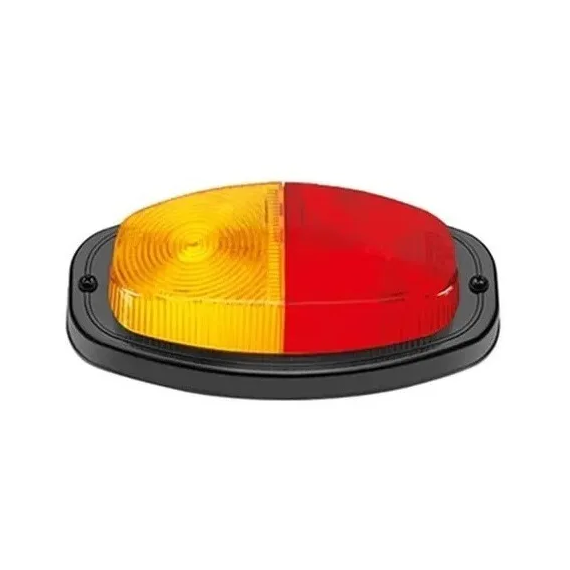Lanterna Canoinha p/ Carretinha Universal Bicolor - Pisca, Meia Luz e Freio - 12V - s/ Lâmpadas - 1 Unidade