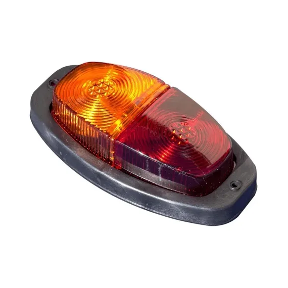 Lanterna Canoinha p/ Carretinha Universal Bicolor - Pisca, Meia Luz e Freio - 12V - s/ Lâmpadas - 1 Unidade