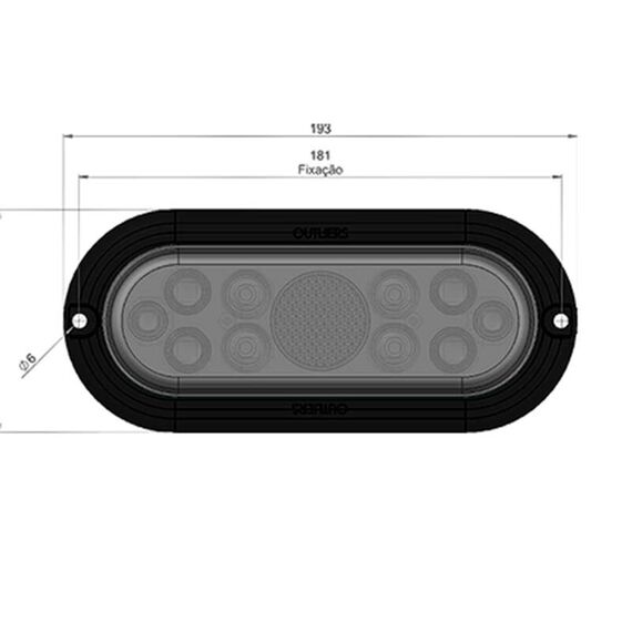 Lanterna p/ Carreta LED Cristal Submergível - 12V - PAR - Outliers
