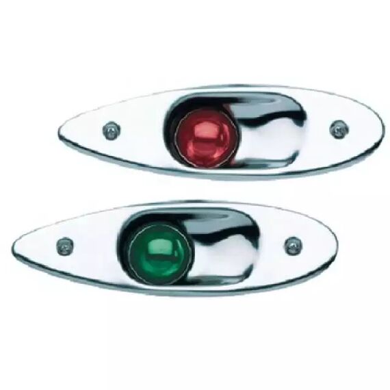 Luz Olho de Tubarão Verde/Vermelha em INOX - Seachoice