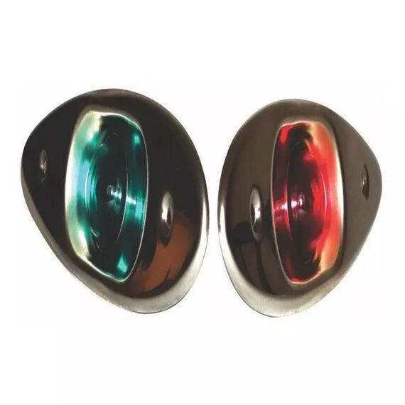 Luz Olho de Tubarão Verde/Vermelha em INOX - Seachoice