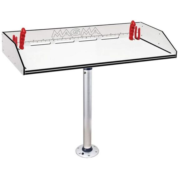 Pedestal Alumínio p/ Deck p/ Churrasqueira Quadrada / Mesa de Embarcações - Magma