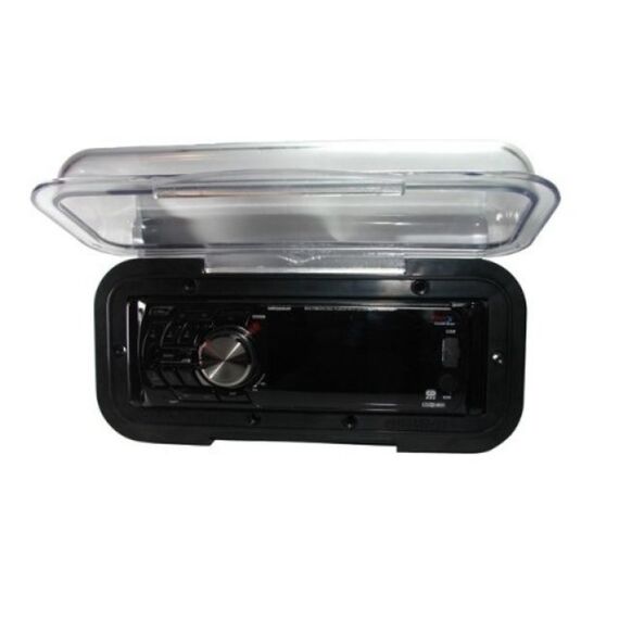 Protetor Frontal de CD Player Marine Star - Cor: Lente: Transparente, Base: Preta