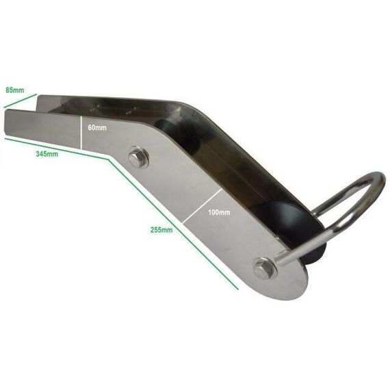 Púlpito de Proa / Lançador de Âncora em INOX c/ Roldana Dupla Reforçado - 65cm - Attwood