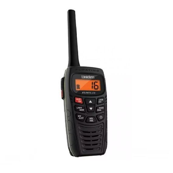 Rádio VHF Marítimo Atlantis - Uniden 275 - Preto