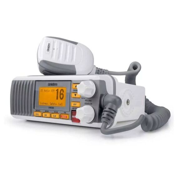 Rádio VHF Marítimo Classe D - Uniden SOLARA UM385 - Branco - Homologado