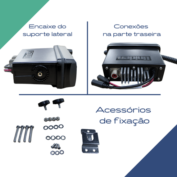 Rádio VHF Marítimo Classe D - Uniden SOLARA UM385 - Preto - Homologado