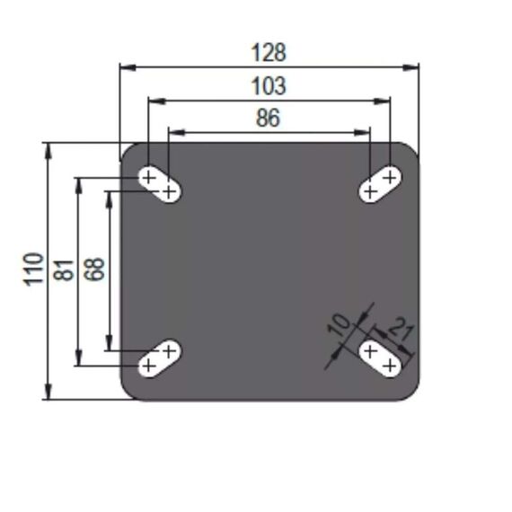 Rodízio Inox 5x2 Base GIRATÓRIA Reboque Encalhe Carreta Lancha - 500KG