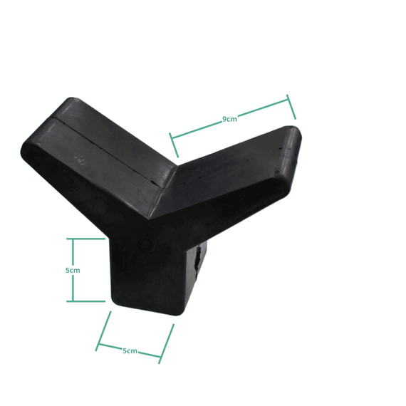 Stopper P/ Carreta Náutica - Bloco de Apoio Y em Borracha