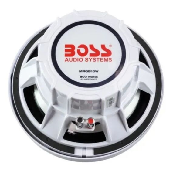 Subwoofer Marinizado Boss Marine c/ Iluminação LED RGB 10 polegadas - Branco - MRGB10W