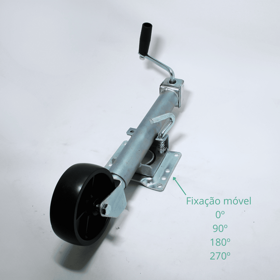 Terceira Roda Carreta Náutica - Roda Simples Escamoteável - Attwood 1000LB