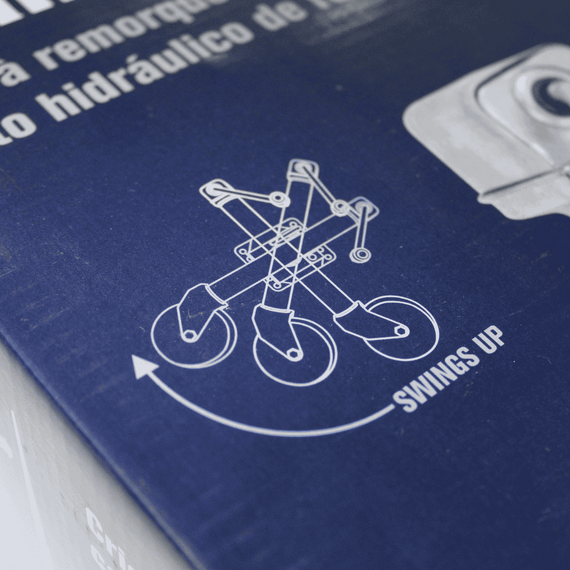 Terceira Roda Carreta Náutica - Roda Simples Escamoteável - Attwood 1000LB