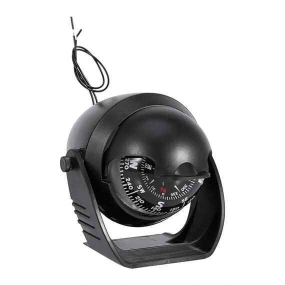 Bússola c/ Base Náutica - C/ Iluminação - Tam: Grande - Cor: Preta