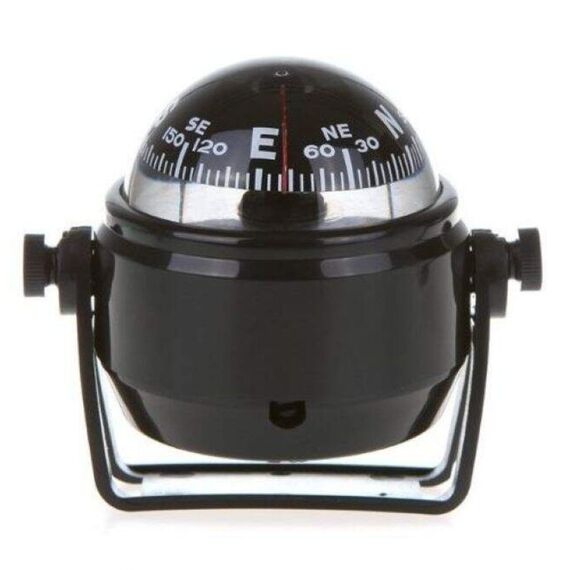 Bússola c/ Base Náutica - S/ Iluminação - Tam: Pequena - Cor: Preta