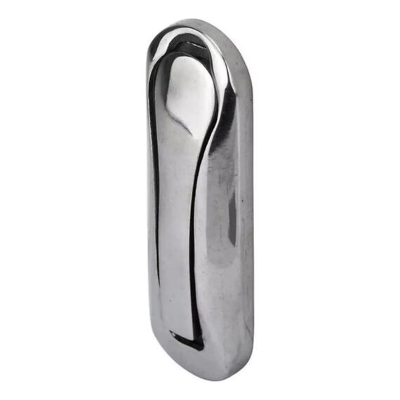 Cabide em Aço Inox p/ Defensa c/ Mola de Retorno (Retrátil) - 25 x 80 mm