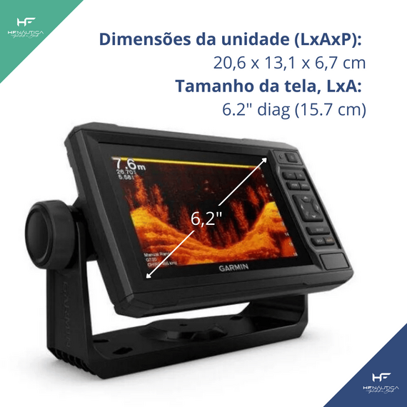 GPS e Sonar / ChartPlotter Garmin ECHOMAP UHD2 62sv c/ Transducer GT54UHD-TM 010-02679-01