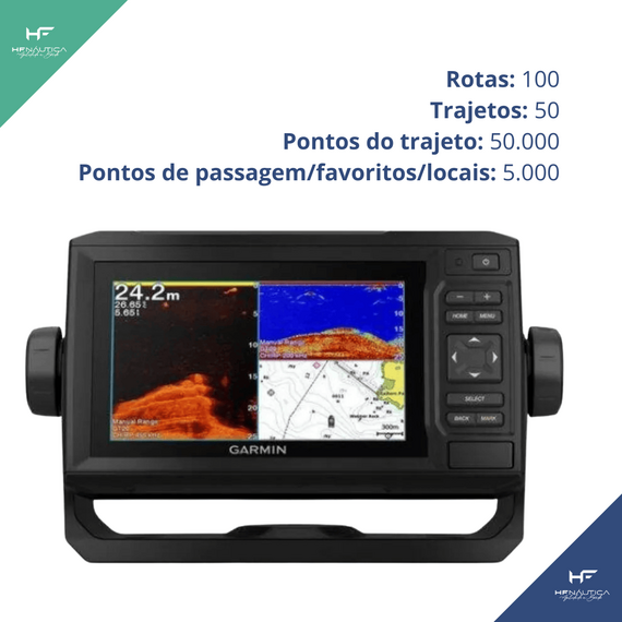 GPS e Sonar / ChartPlotter Garmin ECHOMAP UHD2 62sv c/ Transducer GT54UHD-TM 010-02679-01