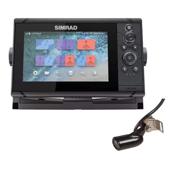 GPS e Sonar / Fishfinder SIMRAD CRUISE 7 s/ Carta Náutica (c/ Transducer)