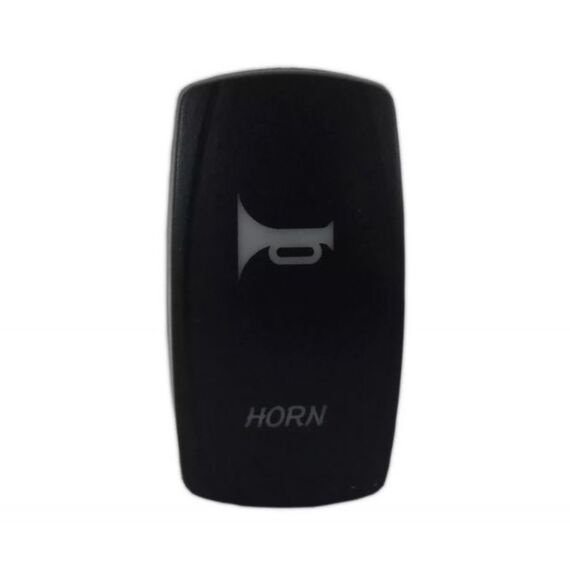 Botão de Painel Buzina Marinizado c/ LED 3 Pinos - 12V - 20A - Preto