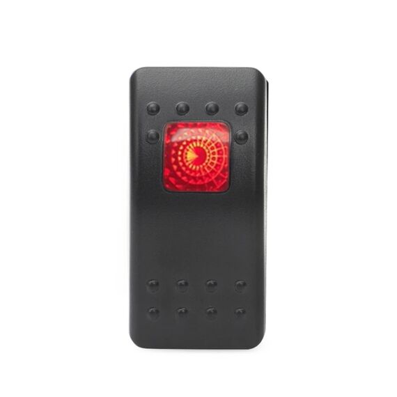 Botão de Painel Com iluminação LED - Preto - 3 pinos - 20A - 12V